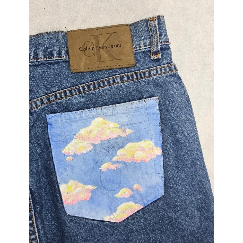 Vtg Calvin Klein Jeans Womens  7 8 Boyfriend Jean Made in USA‎ Customized Loose